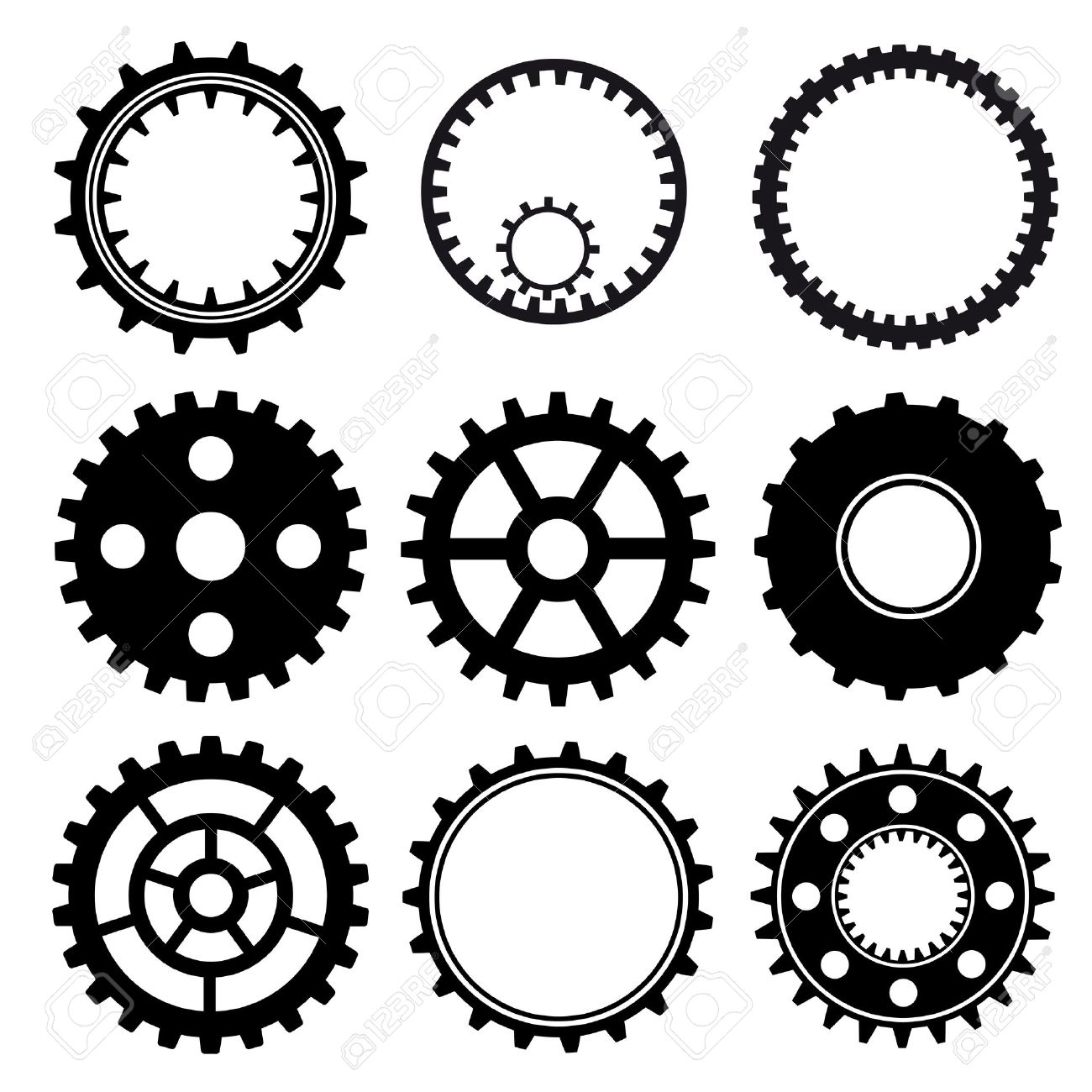 set of industrial gear