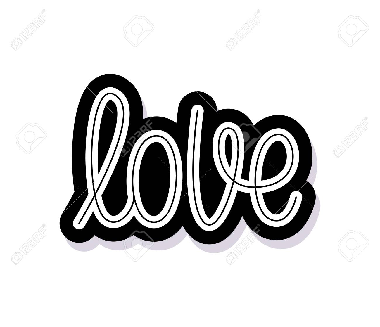 Love Single Word Modern Monoline Calligraphy Text Element