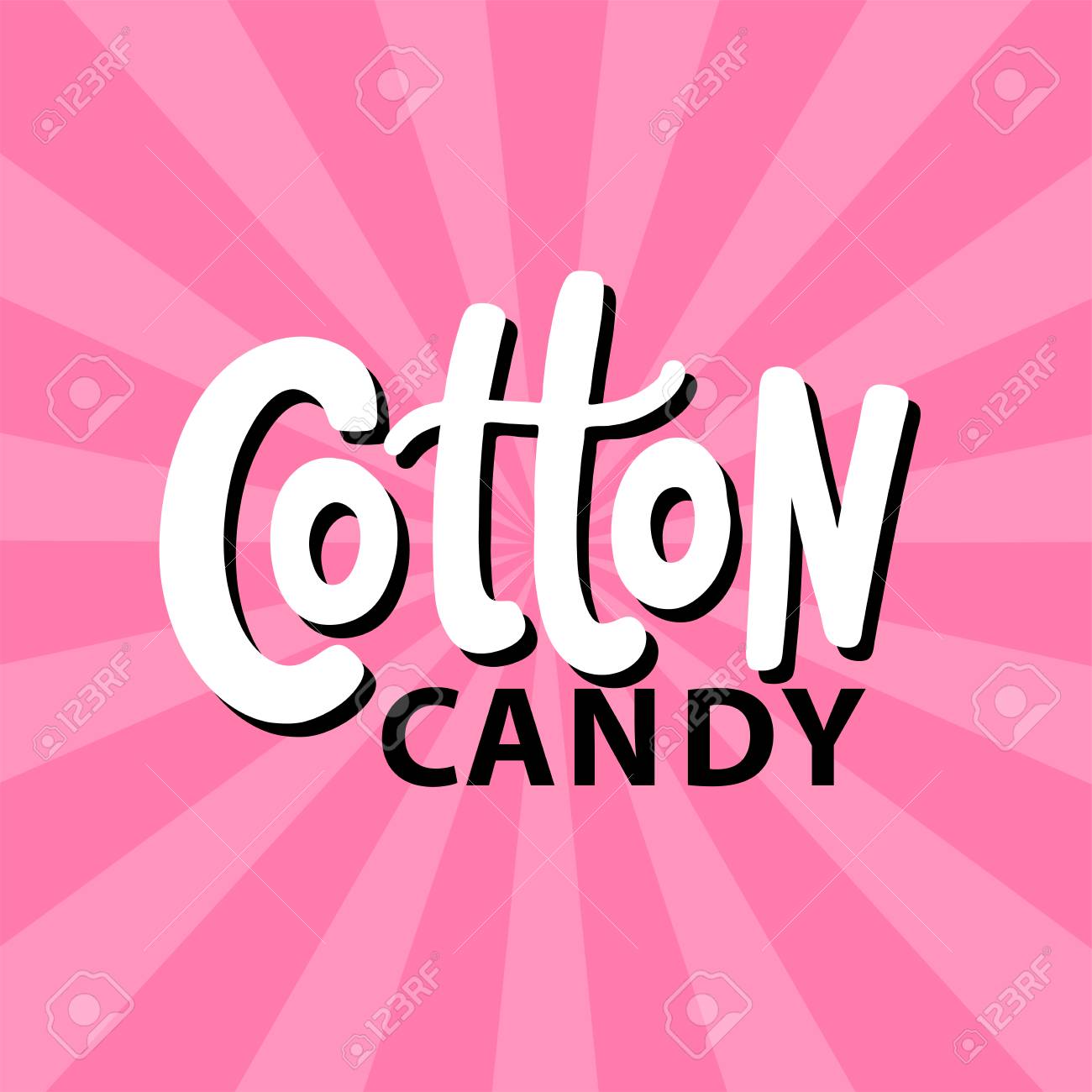 cotton-candy-on-stick-text-logo-lettering-for-dessert-for-kids-hand-drawn-vector-illustration-for-your-design-print-poster-flyers-stickers-tee-shirt-pink-color-royalty-free-svg-cliparts-vectors-and