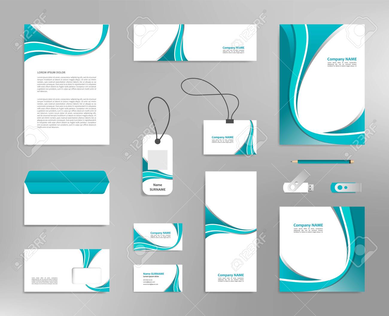 Download Corporate Identity Design Template Business Stationery Mockup Royalty Free Cliparts Vectors And Stock Illustration Image 151289090