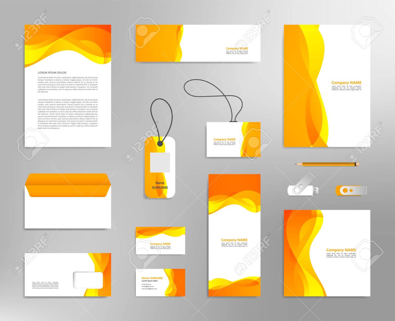 Download Corporate Identity Design Template Business Stationery Mockup For Company Branding Royalty Free Cliparts Vectors And Stock Illustration Image 151290628