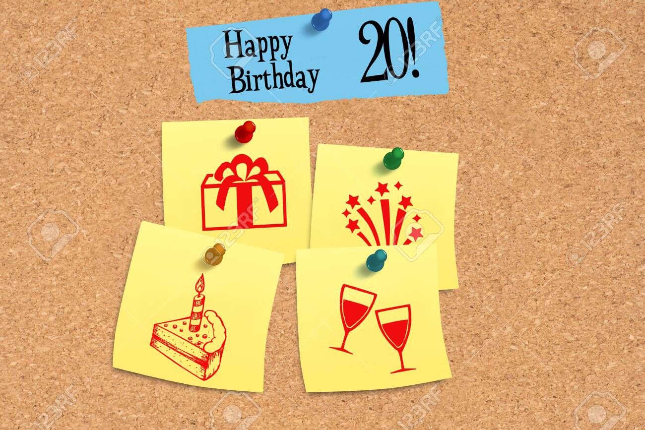 Message board and congratulations on your 20th birthday - 141473357 Message board and congratulations on your 20th birthday - 141473357