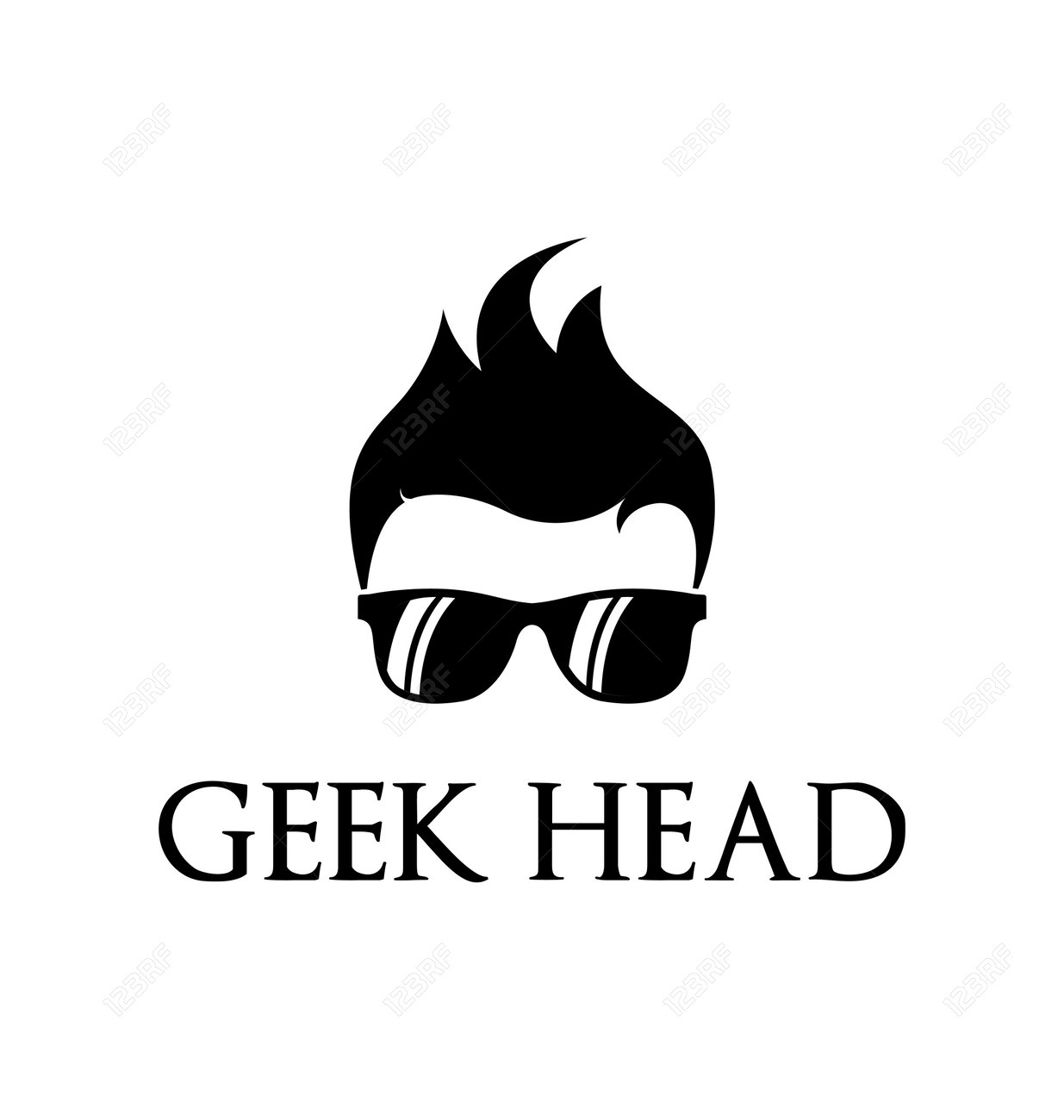cool geek logo template royalty free cliparts vectors and stock