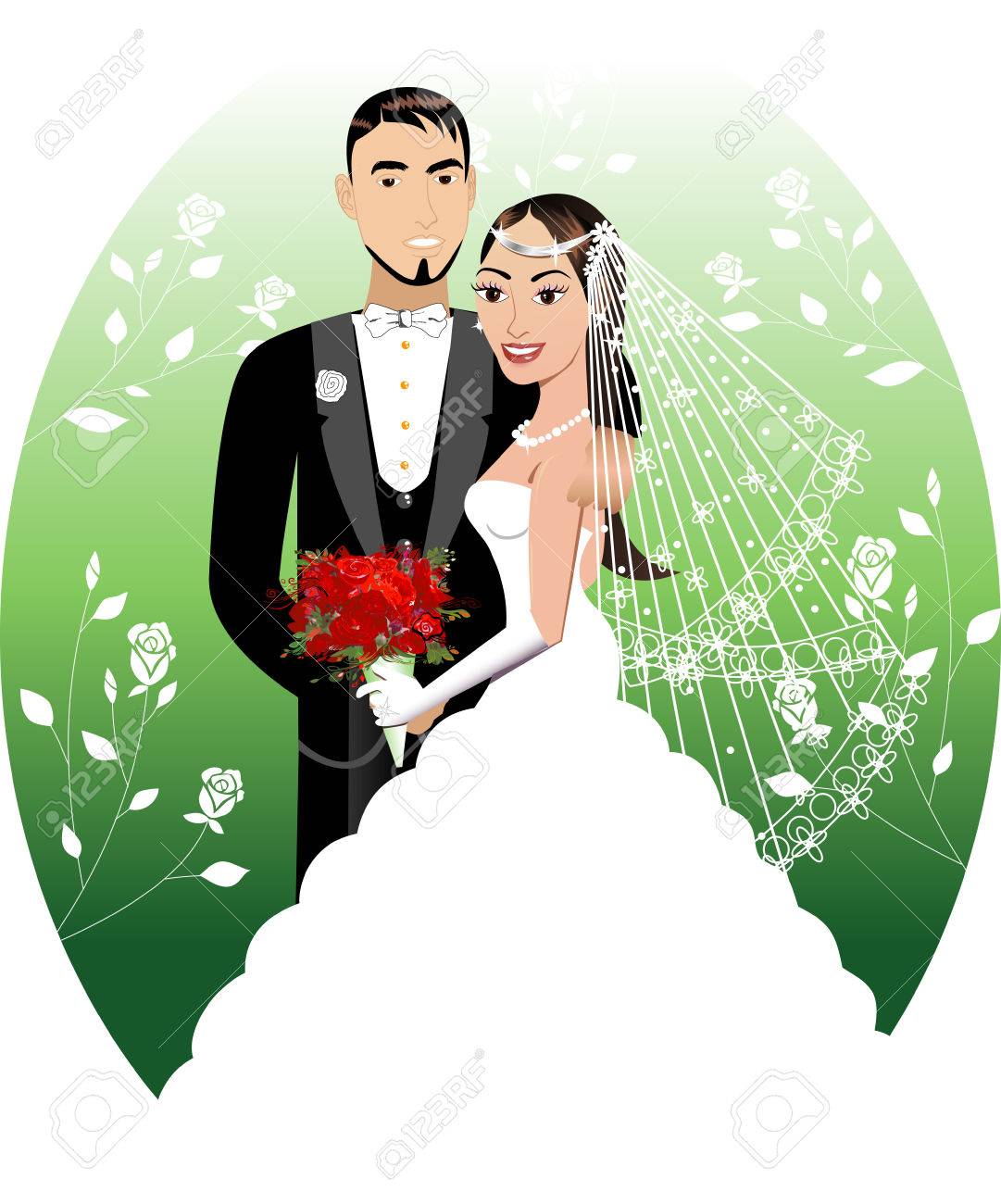 イラスト 美しい花嫁と新郎の結婚式の日 結婚式のカップル 1 のイラスト素材 ベクタ Image イラスト 美しい花嫁と新郎の結婚式の日 結婚式のカップル 1 のイラスト素材 ベクタ Image