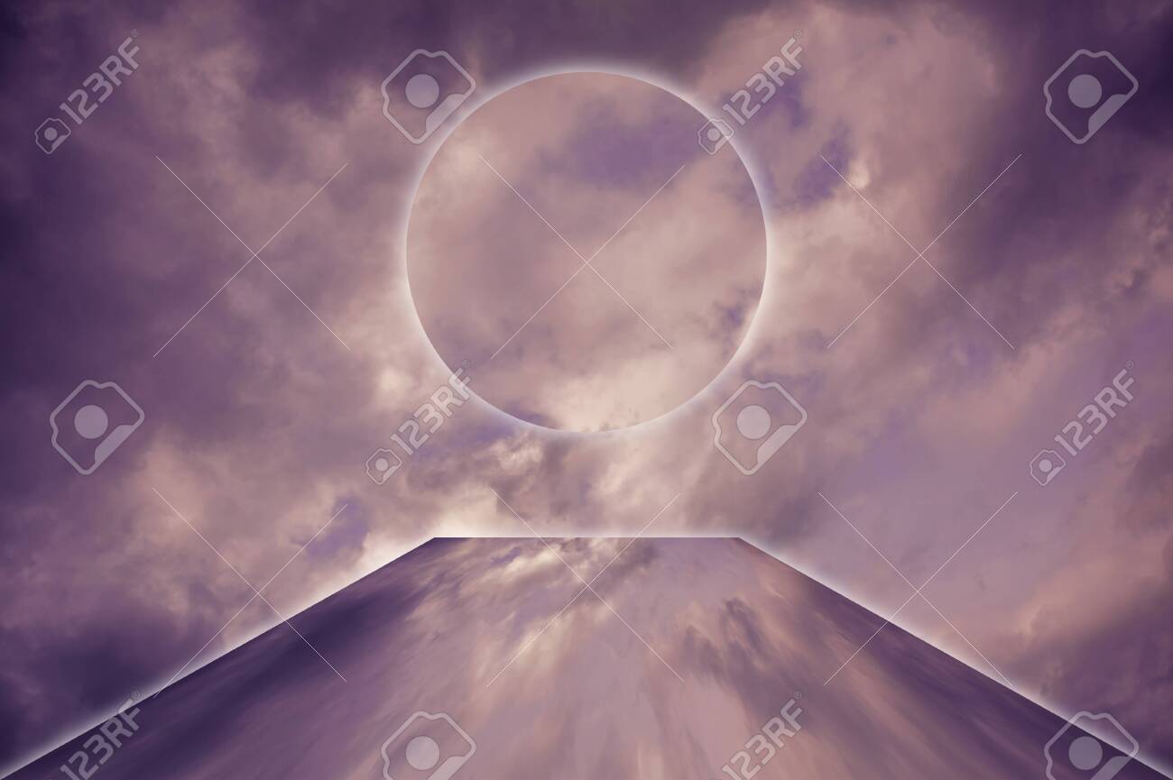 Aesthetic Modern Art Collage With Clouds Sky In Style Of The Stock Photo Picture And Royalty Free Image Image