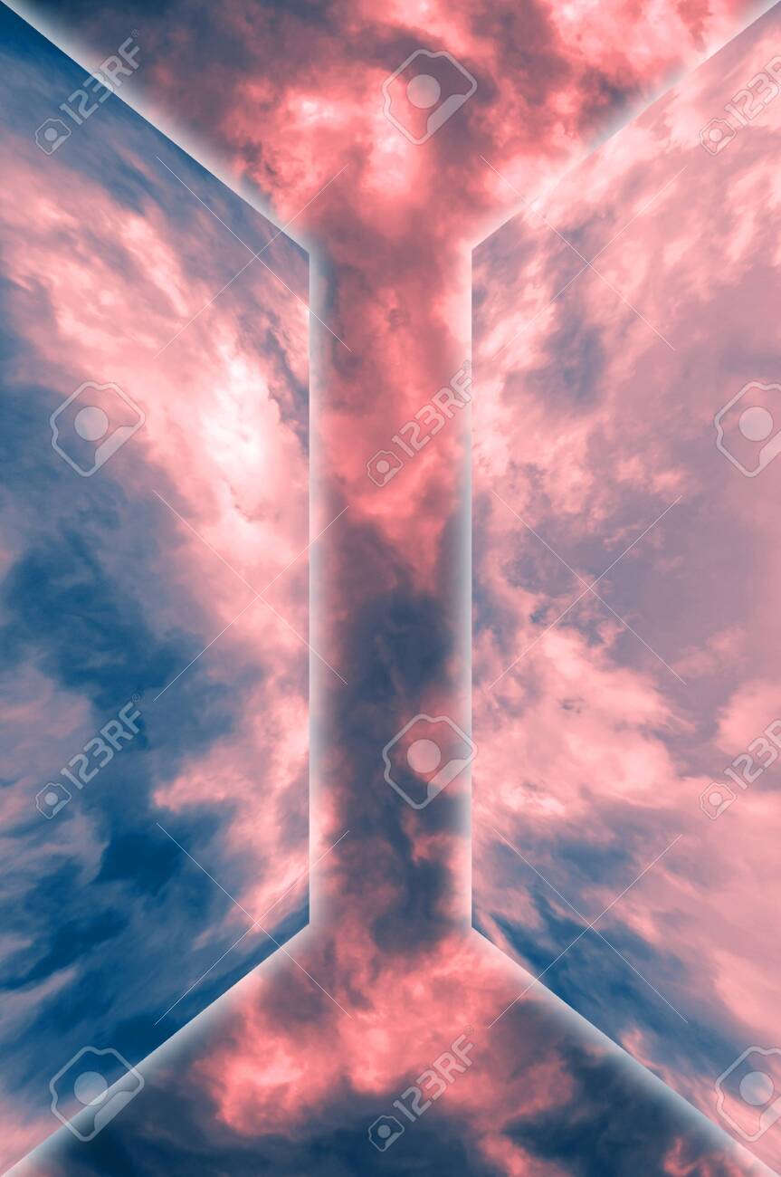 Aesthetic Modern Art Collage With Clouds Sky In Style Of The Stock Photo Picture And Royalty Free Image Image