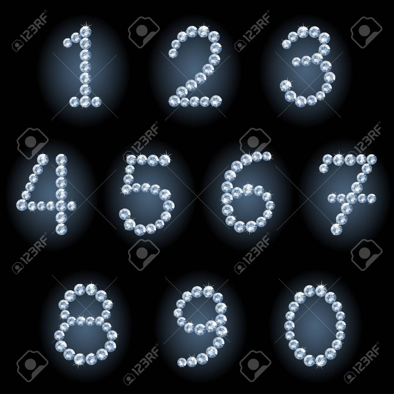 Diamond Numerals Royalty Free SVG, Cliparts, Vectors, and Stock
