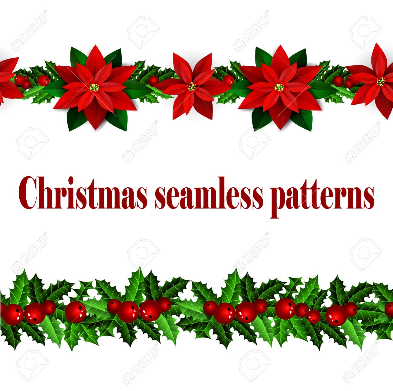 poinsettia border horizontal