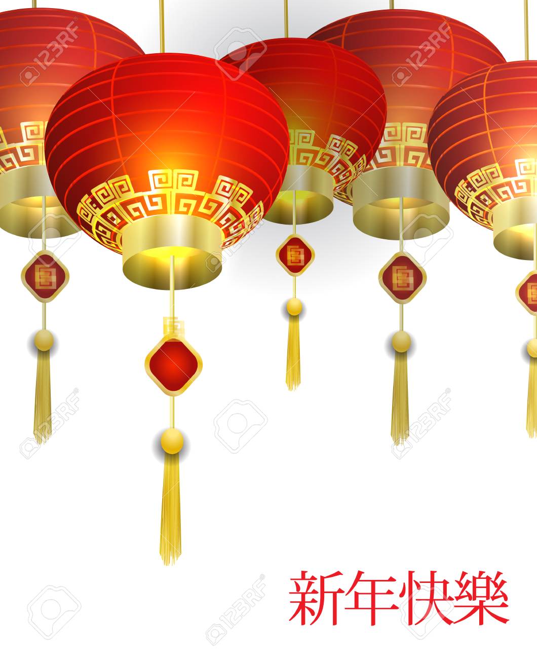 中国伝統的な提灯のイラスト素材 ベクタ Image 6049