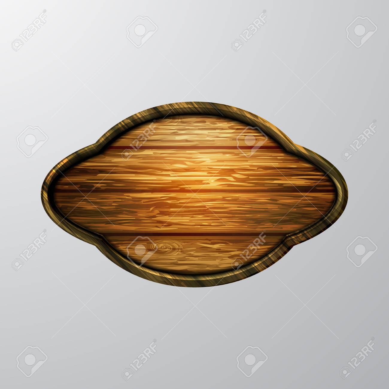 木製看板のベクトルのリアルなイラスト のイラスト素材 ベクタ Image