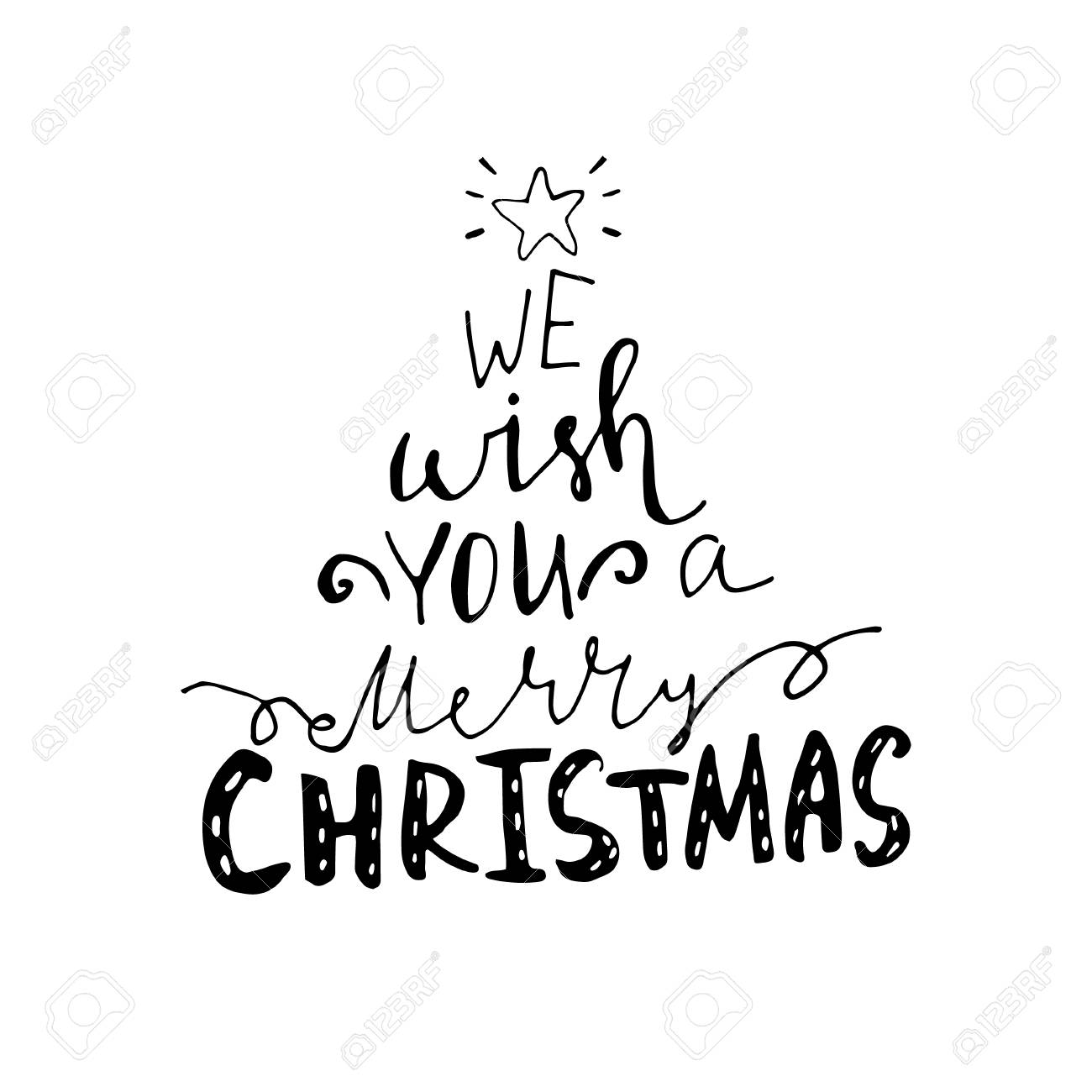 christmas hand lettering signature
