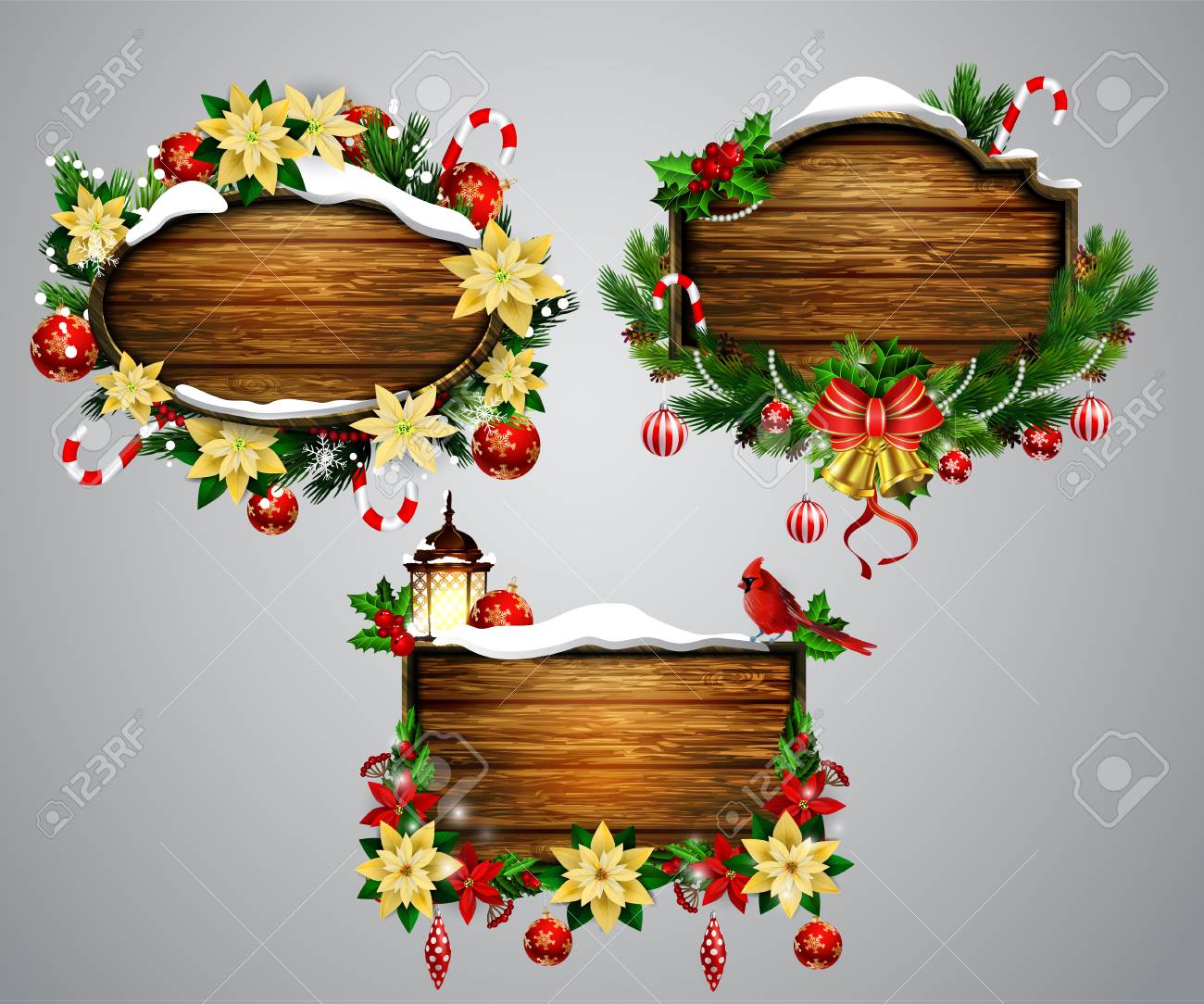 木製のクリスマス会 のイラスト素材 ベクタ Image