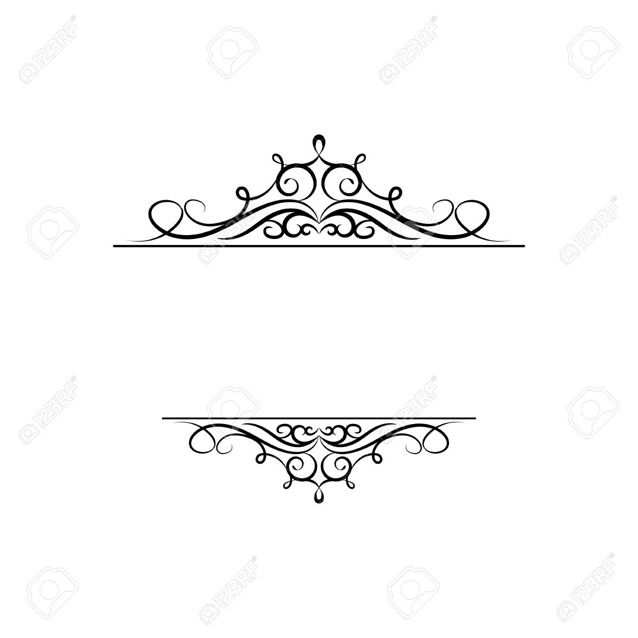 Vintage Vector Swirl Frame Stock Photo, Picture and Royalty Free ...