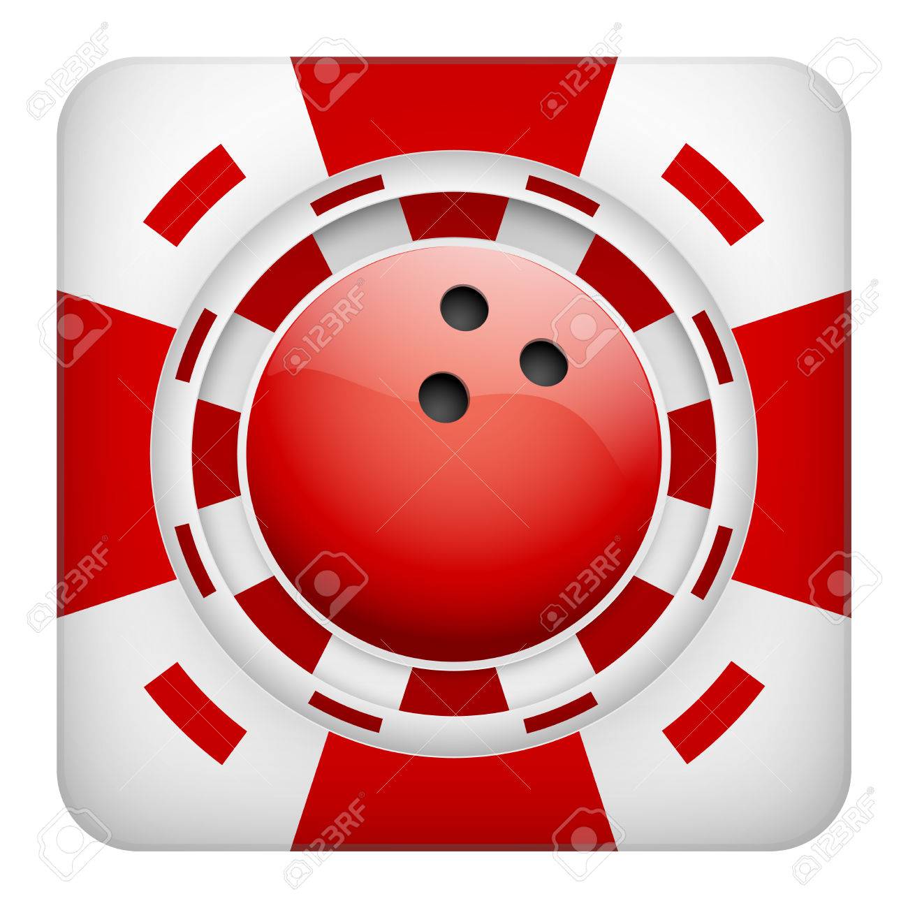 正方形トートバッグ スポーツベッティングのボーリング球のシンボル赤いカジノは欠ける 明るいブック メーカーの興奮をギャンブルのアイコン 白い背景で隔離されました の写真素材 画像素材 Image