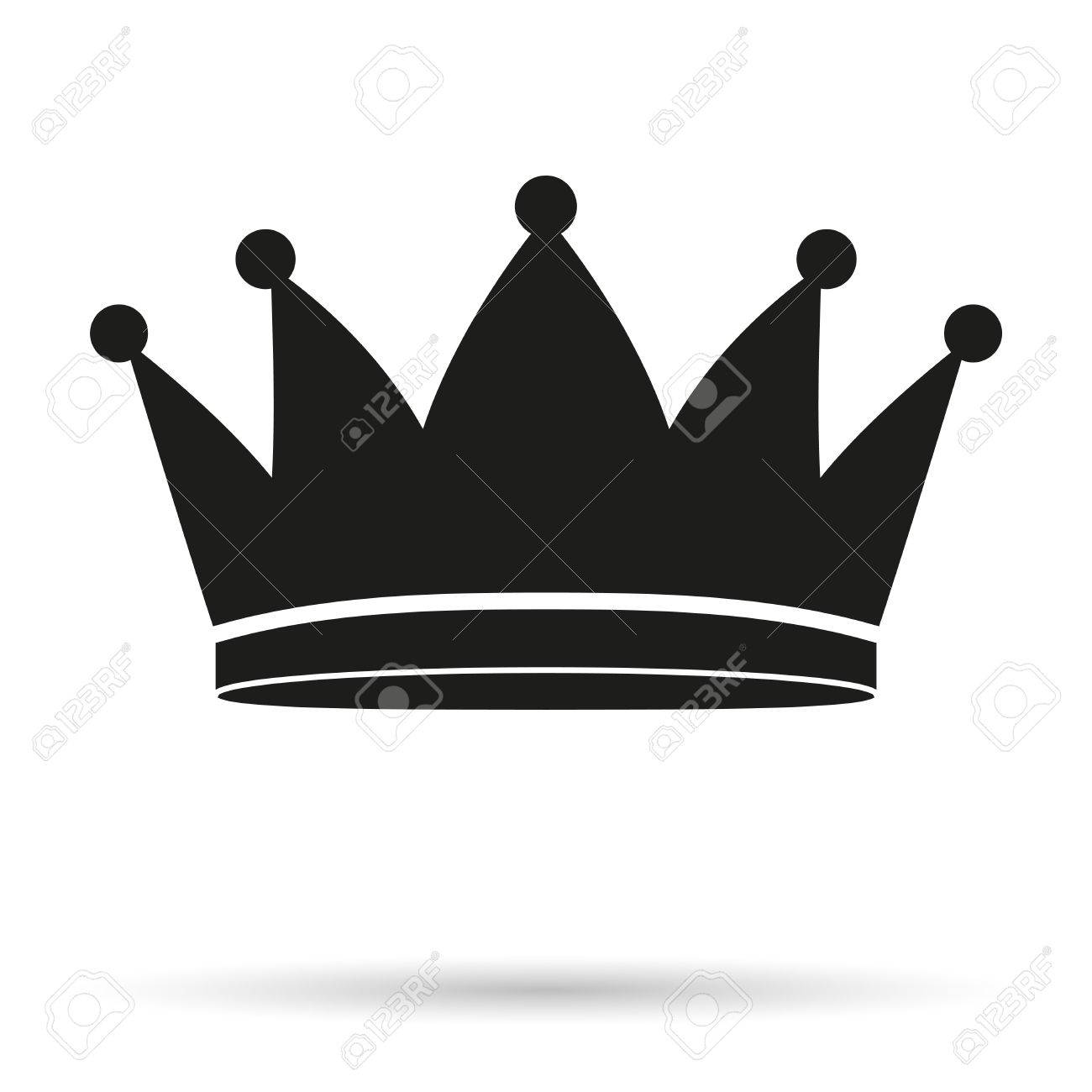 silueta simple símbolo de la clásica rey corona real ilustración y
