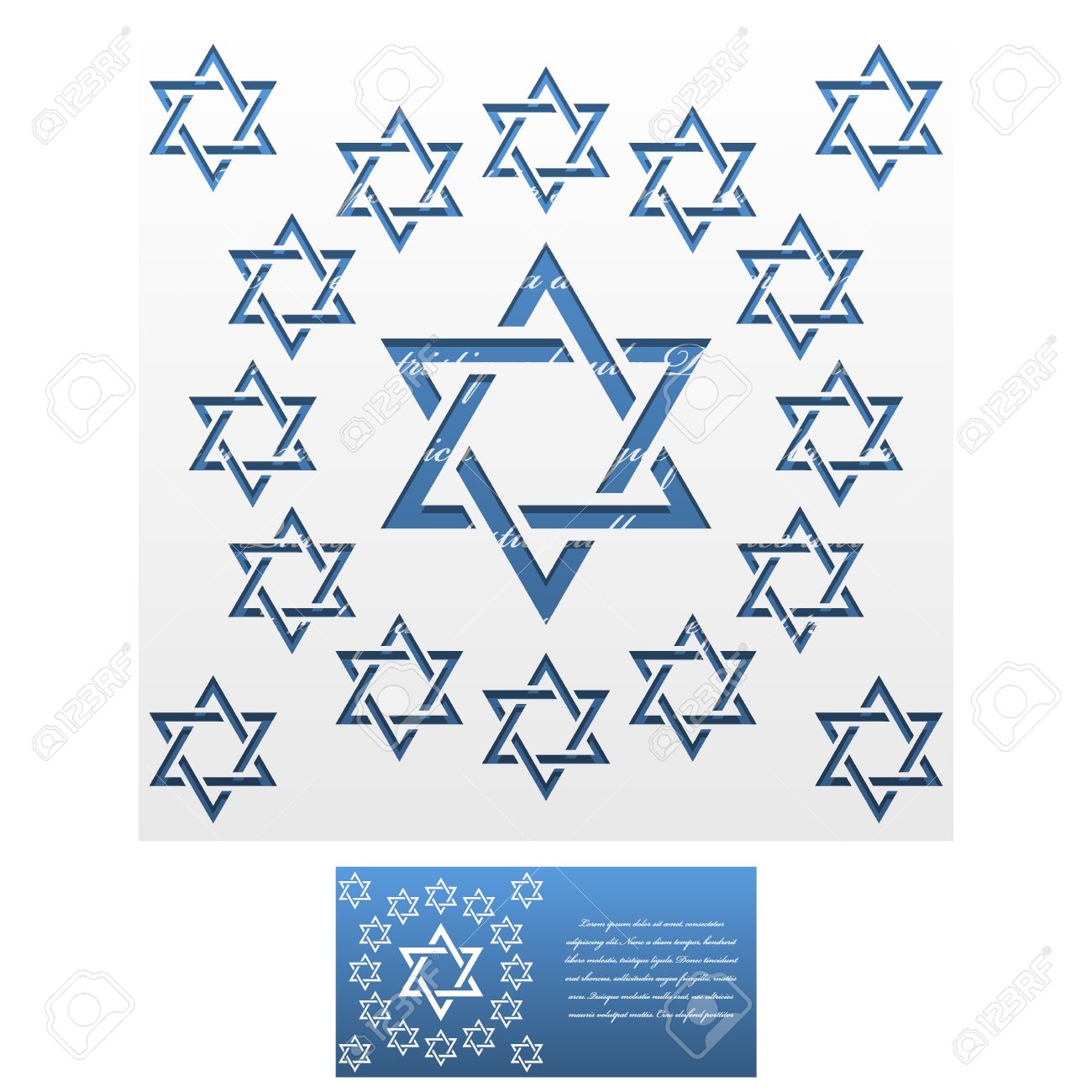 invitation envelope template of jewish star of david for laser