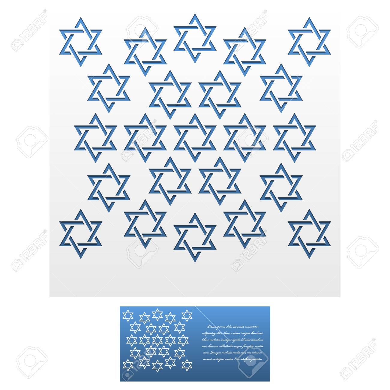 invitation envelope template of jewish star of david for laser