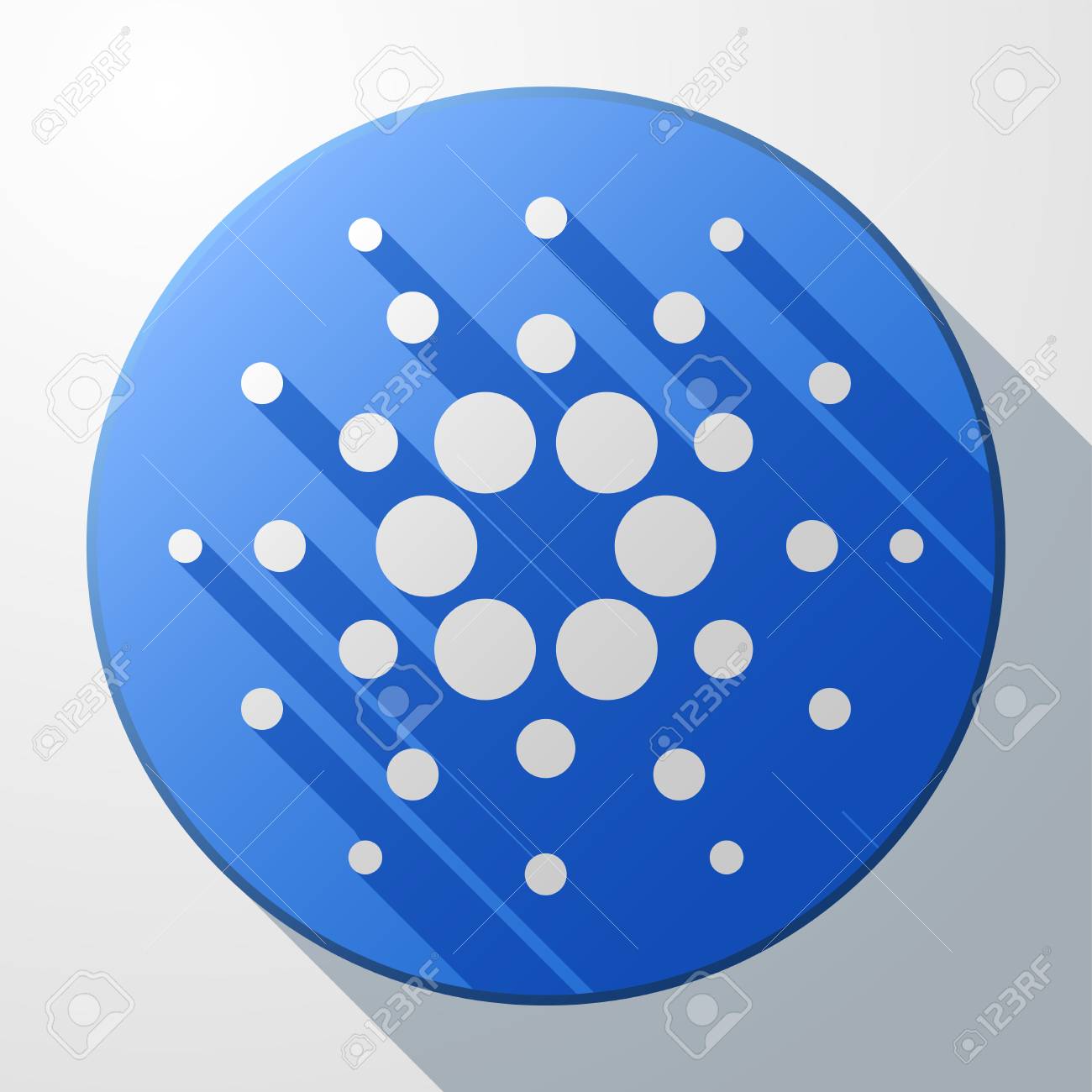 Flat Icon Of Cardano ADA Cryptocurrency Sign. Money And Finance Symbol.  Vector Illustration Isolated On White Background. Royalty Free SVG,  Cliparts, Vectors, and Stock Illustration. Image 95981977.
