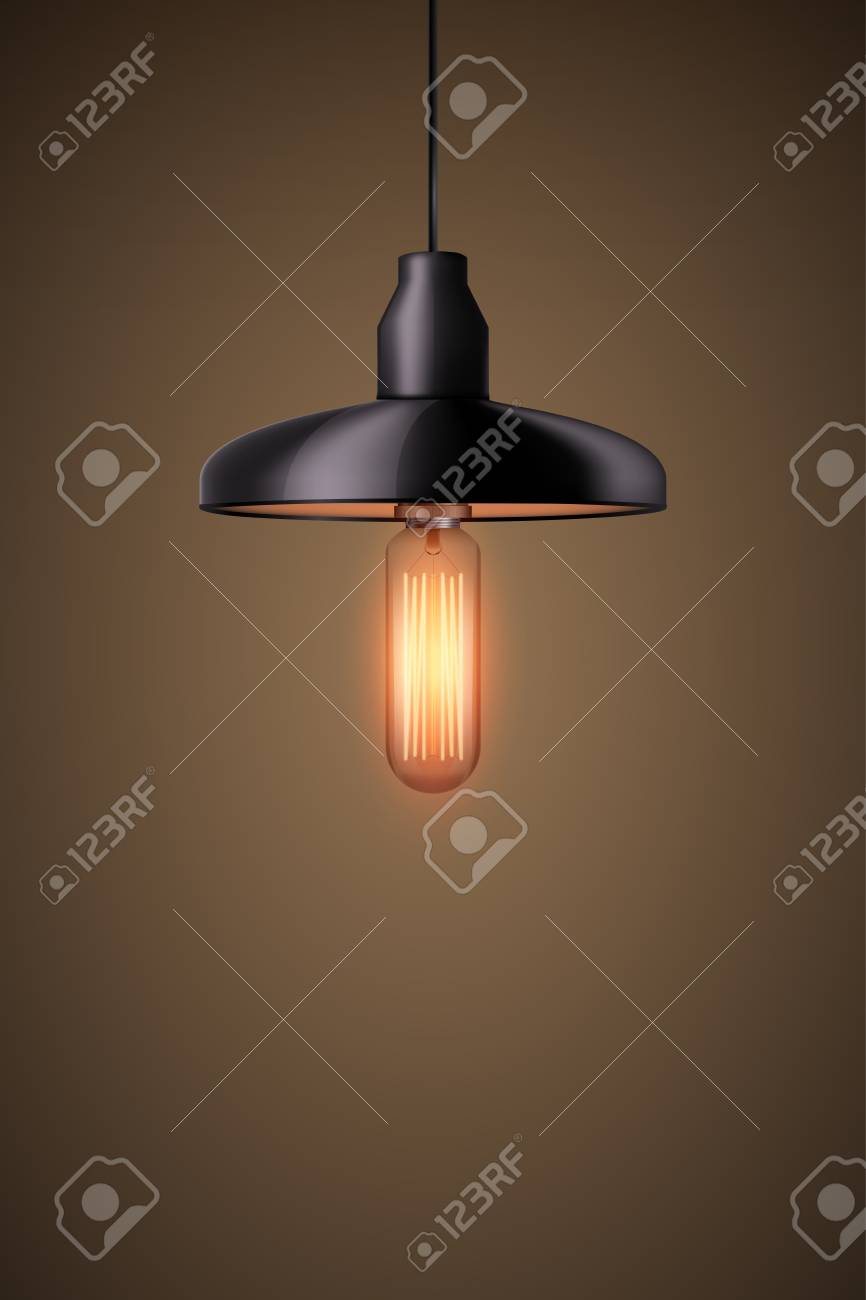 Decorative Edison Light Bulb In Retro Design Ceiling Cone Lamp