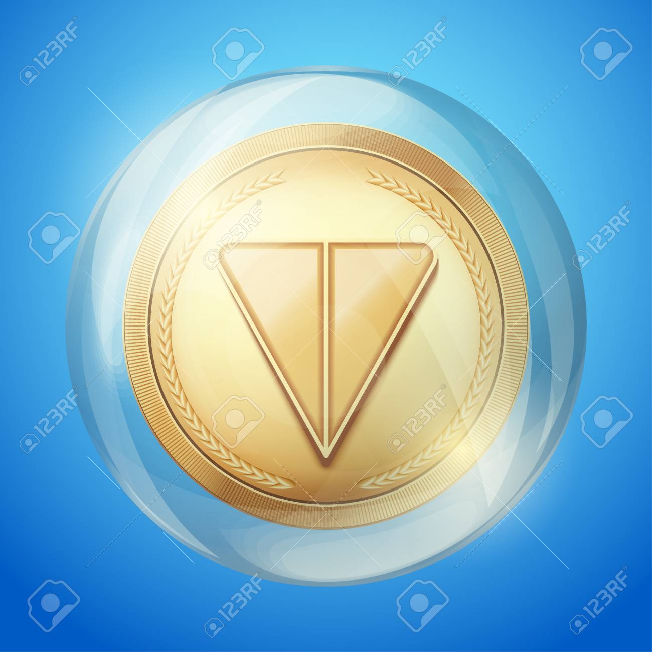 Golden Crypto Coin With Ton Sign In Bubble. Concept Of Telegram Blockchain  Symbol. Vector Illustration Isolated On White Background. Royalty Free SVG,  Cliparts, Vectors, and Stock Illustration. Image 122720824.