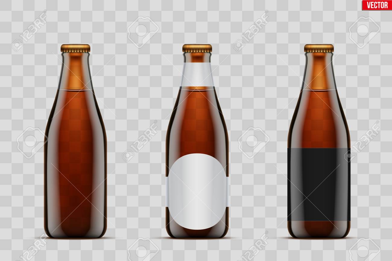 Download Mockup Set Of Craft Beer Bottle Brown Amber Glass Mock Up Design Royalty Free Cliparts Vectors And Stock Illustration Image 124952950