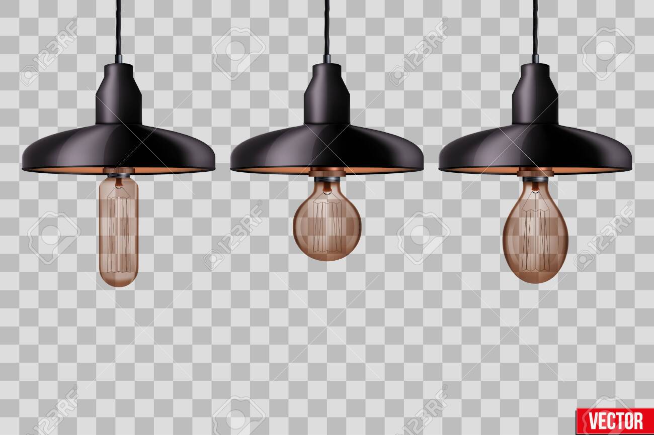Decorative Edison Light Bulb In Retro Design Ceiling Cone Lamp
