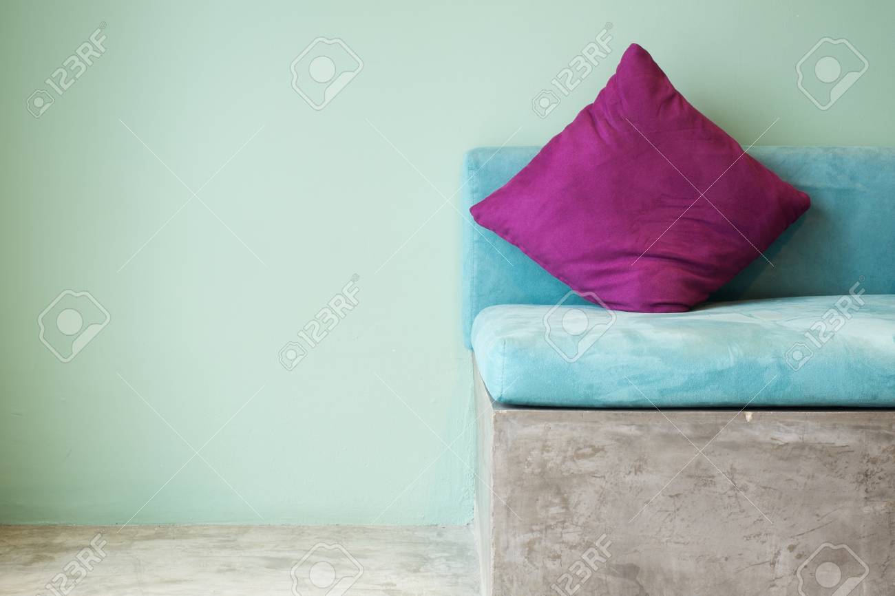 aqua sofa pillows