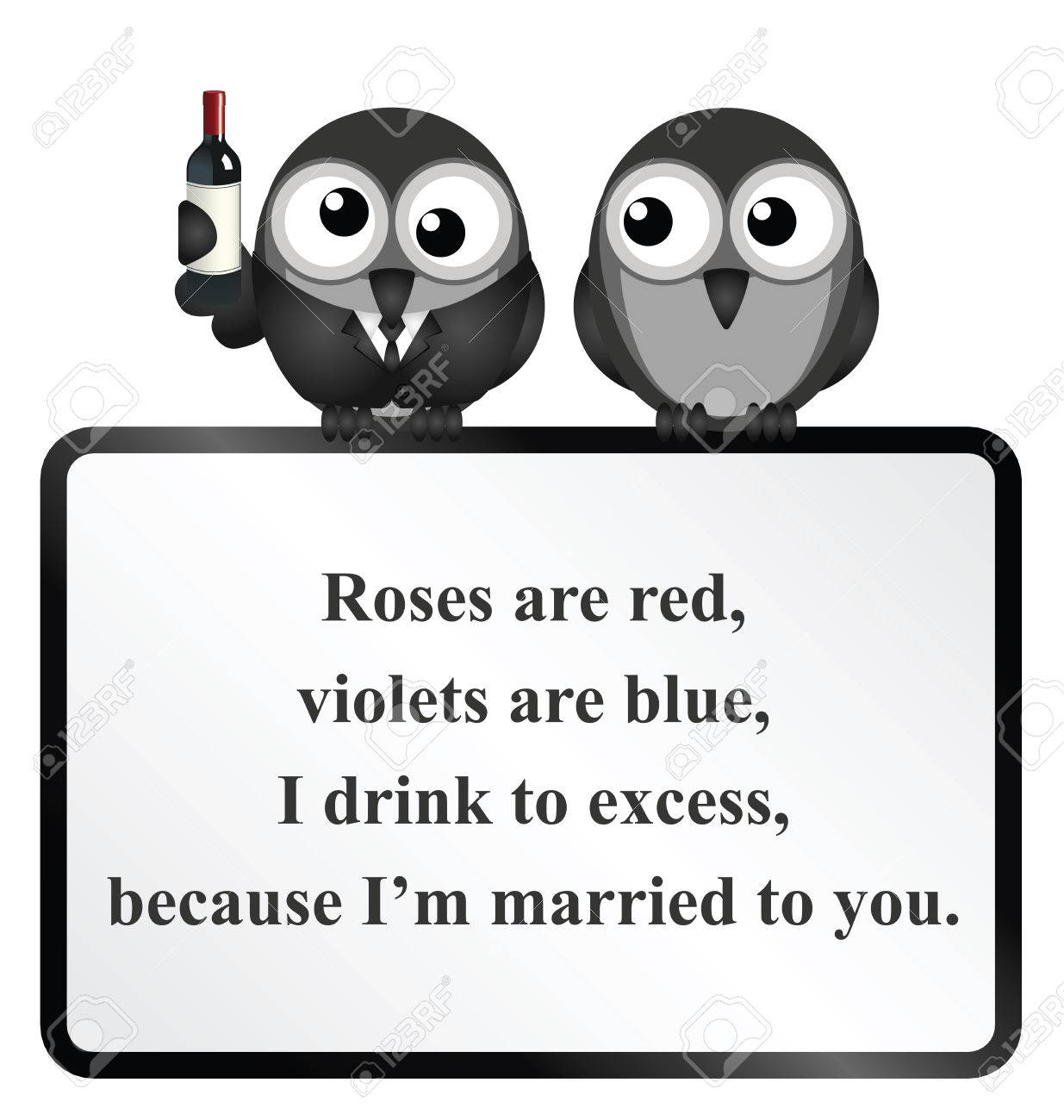 Monochrome Comical Married To You Poem Isolated On White Background Royalty Free Cliparts Vectors And Stock Illustration Image 37459121 Versje Getrouwd