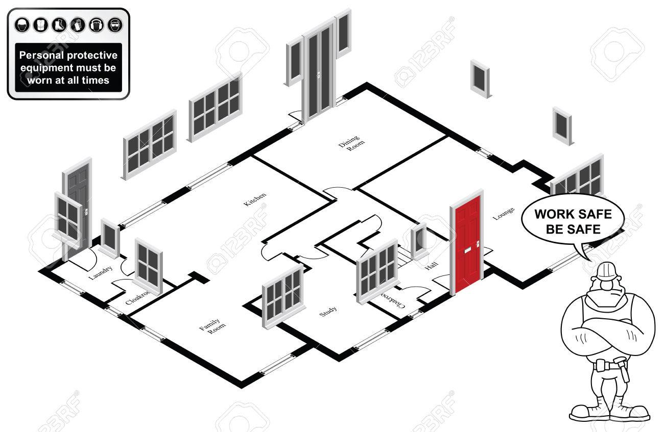 plan de maison un plancher