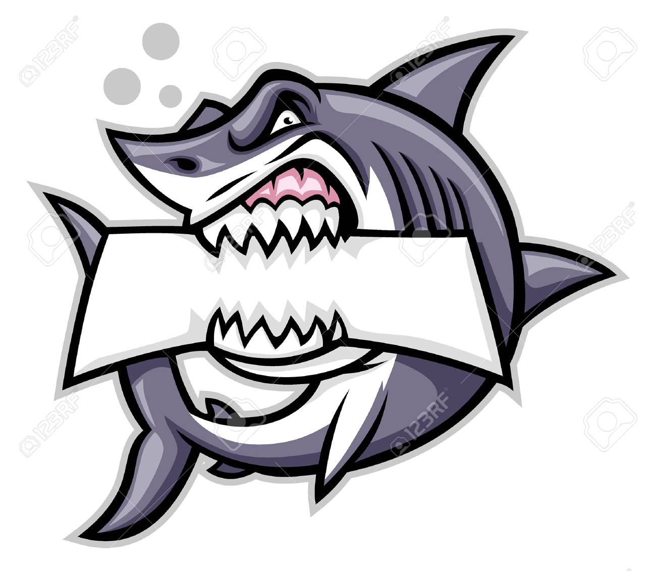 angry shark mascot bite the text space - 117123947 angry shark mascot bite the text space - 117123947