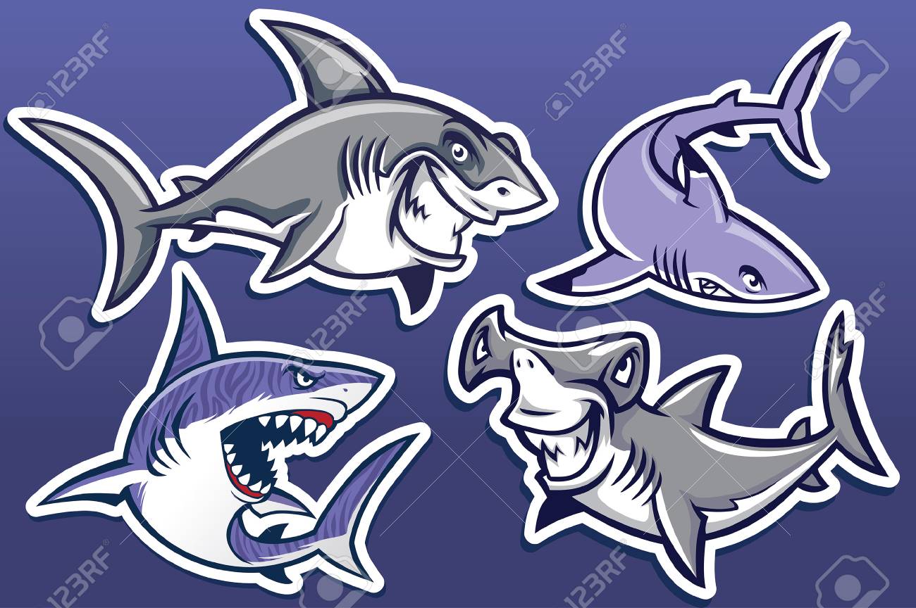 set collection of shark character - 122052469 set collection of shark character - 122052469