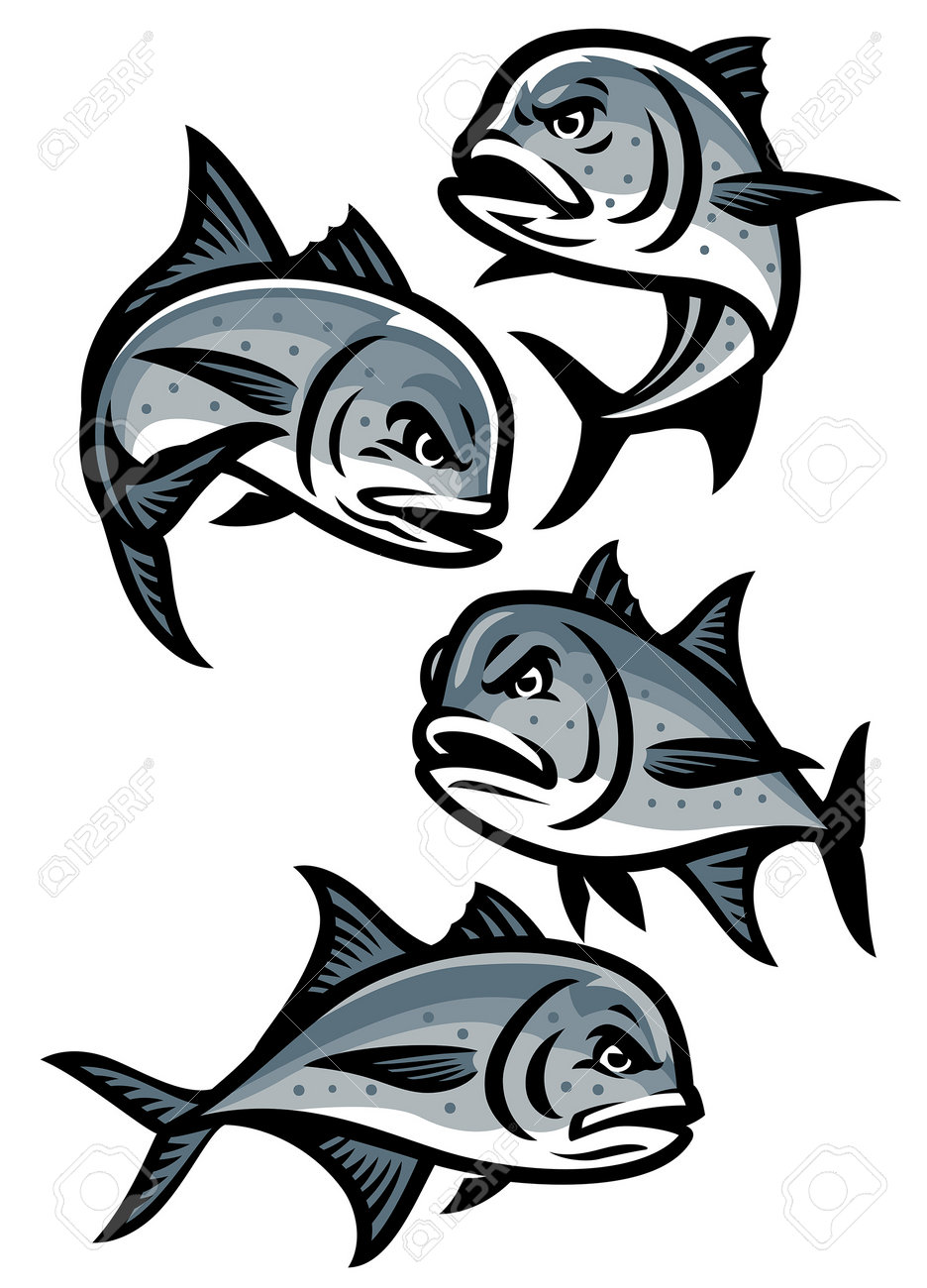 vector of set of giant trevally fish cartoon - 169099672 vector of set of giant trevally fish cartoon - 169099672
