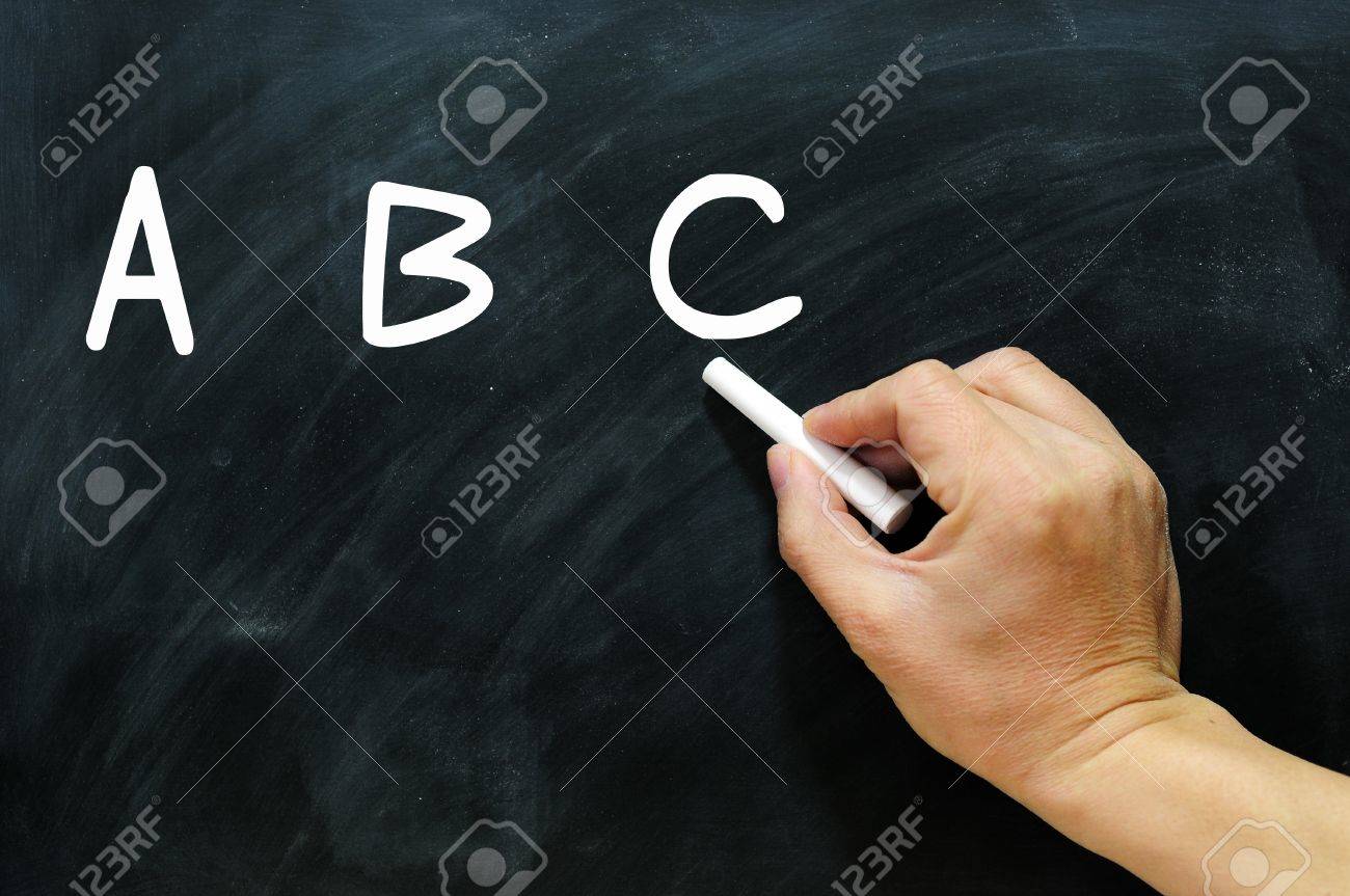 黒板 黒板 チョークで手書く Abc の写真素材 画像素材 Image 1252