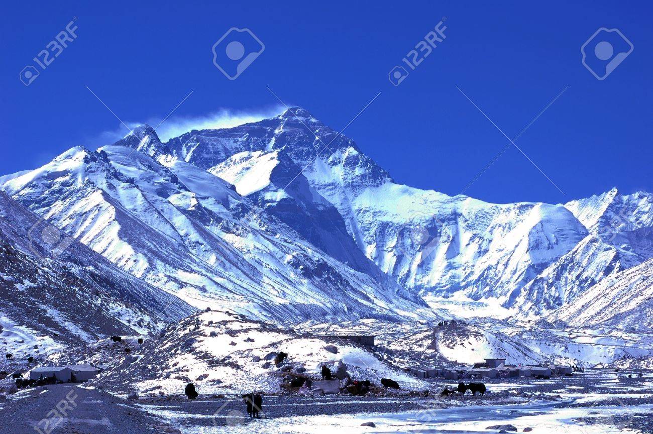 Landscape Of The Mount Everest Base Camp Stock Photo Picture And Royalty Free Image Image 13763233