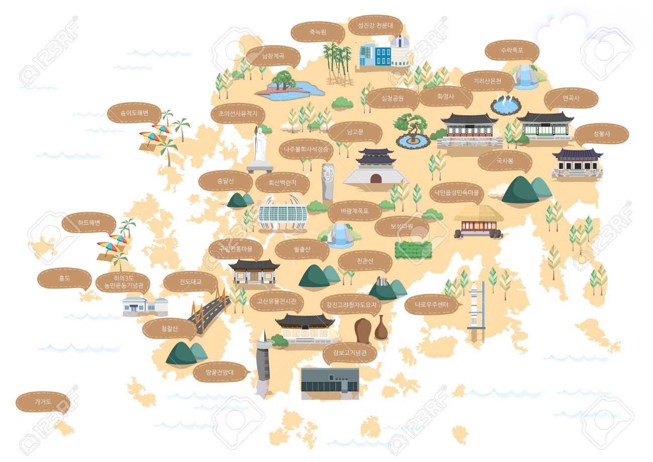한국어 지역지도 벡터 일러스트 레이 션 로열티 무료 사진, 그림, 이미지 그리고 스톡포토그래피. Image 71320878