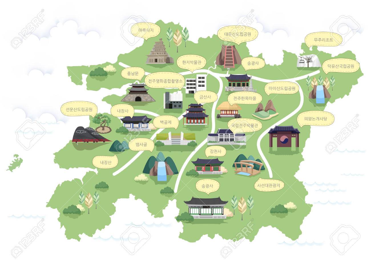 한국어 지역지도 벡터 일러스트 레이 션 로열티 무료 사진, 그림, 이미지 그리고 스톡포토그래피. Image 70185665
