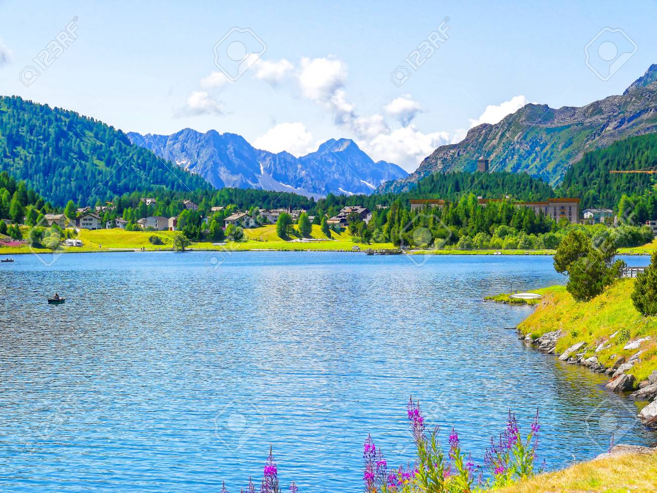 Europe Trip - Beautiful Scenery Of Mountains And Lakes Stock Photo, Picture  and Royalty Free Image. Image 73624061., image size:1300x975