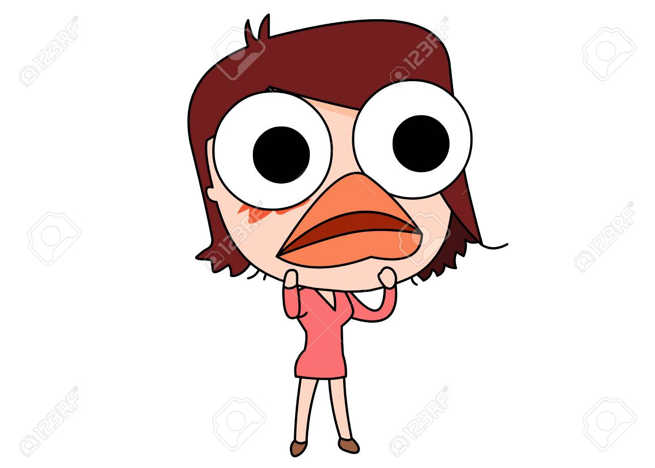 Funny Female Character Vector Illustration Royalty Free Cliparts Vectors And Stock Illustration Image