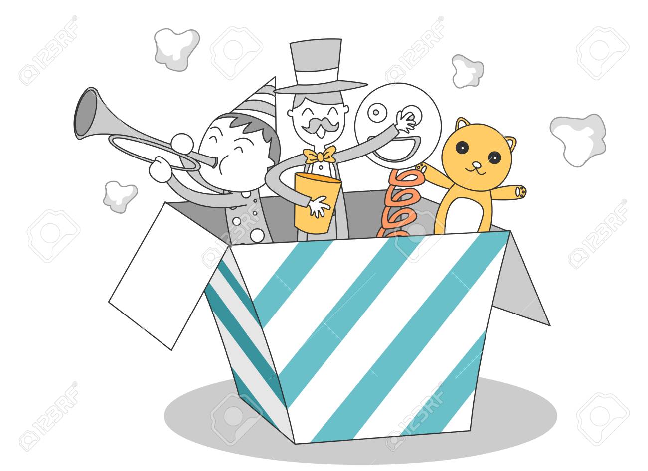 いっぱいのおもちゃ箱 のイラスト素材 ベクタ Image