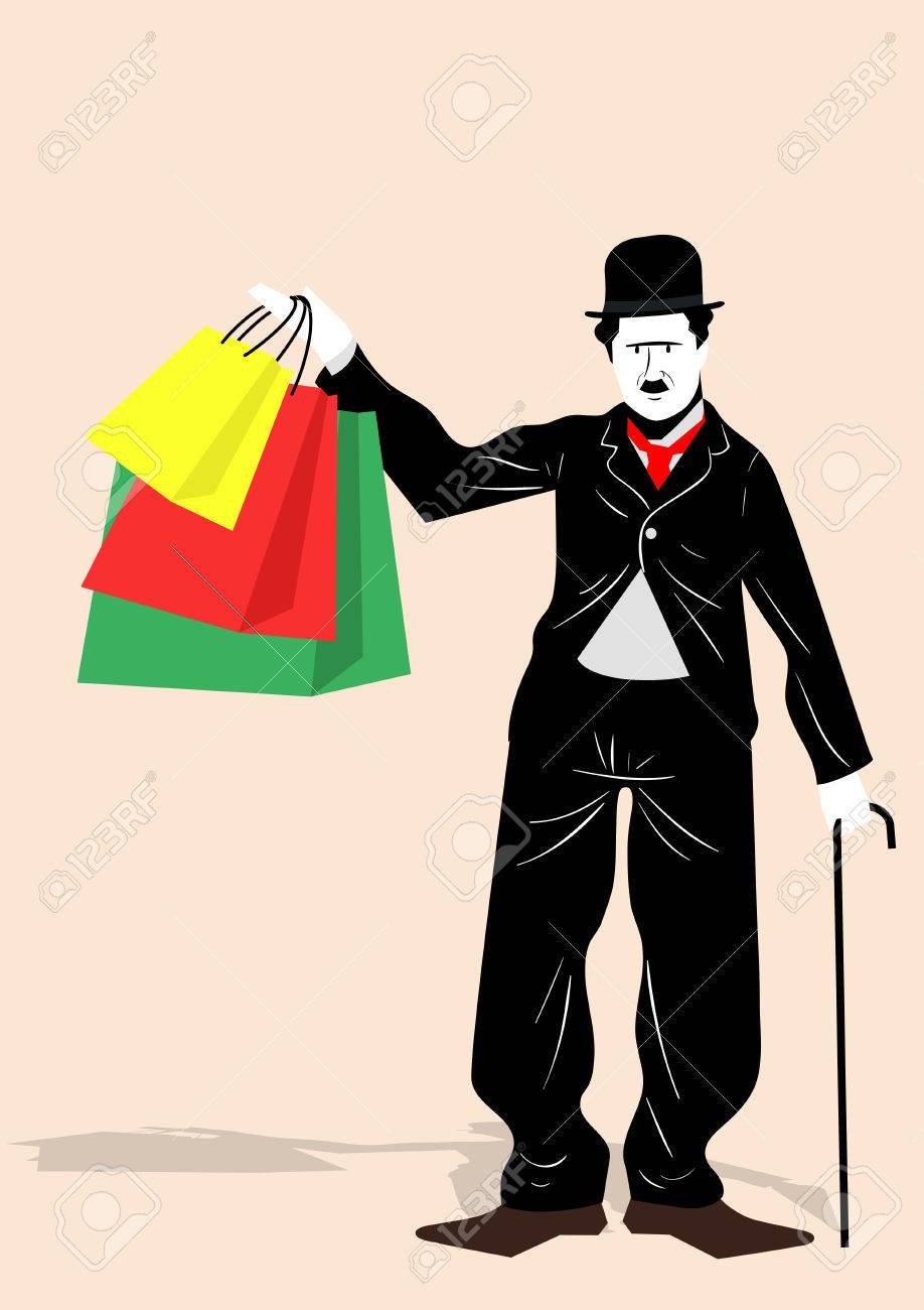 ミニマルでシンプルなイラスト 有名な人物の買い物袋を持つ Mime のイラスト素材 ベクタ Image ミニマルでシンプルなイラスト 有名な人物の買い物袋を持つ Mime のイラスト素材 ベクタ Image