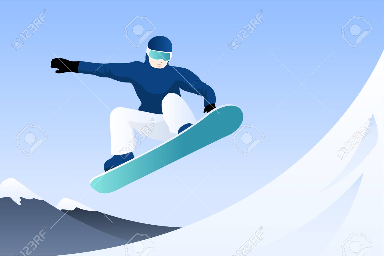 Rfイラスト スノーボードのイラスト素材 ベクタ Image