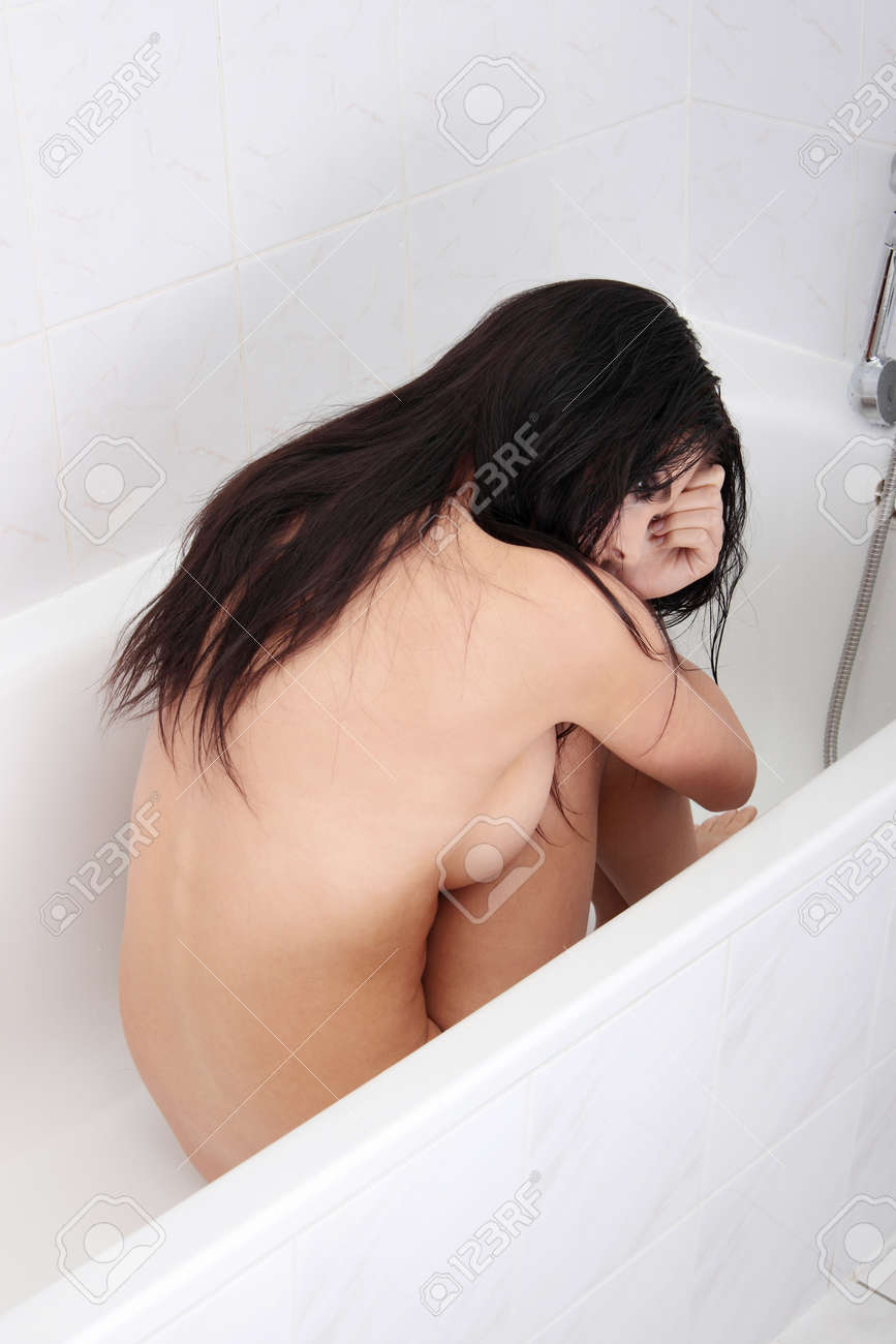 Young Beautiful Woman With Depression Sitting Nude In Bathroom (sexual Abuse  Concept) Stock Photo, Picture and Royalty Free Image. Image 8719911.