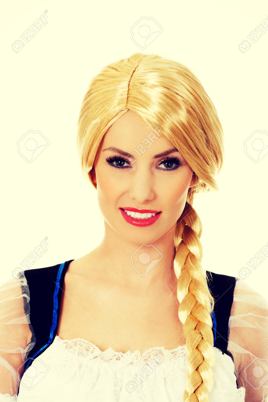 Woman Wearing Traditional German Costume