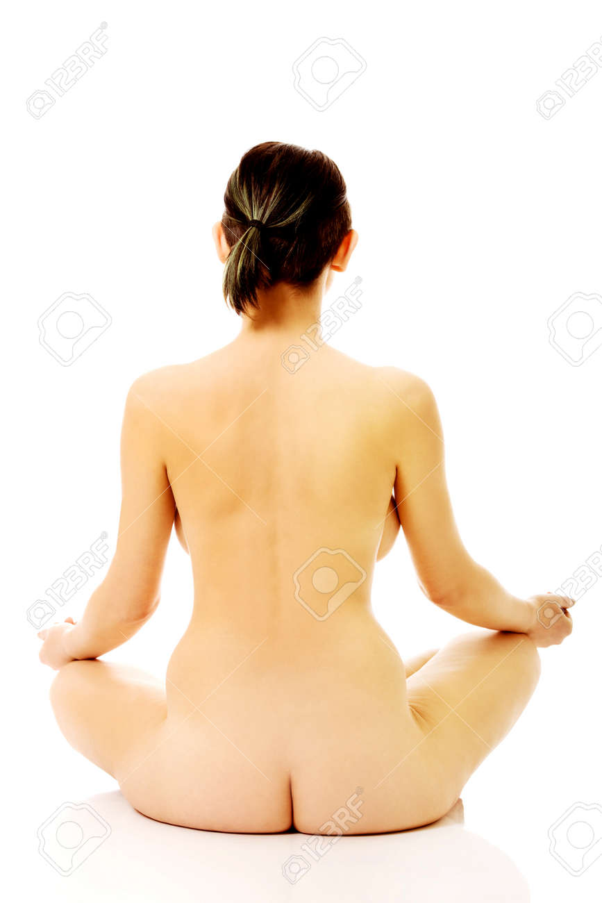 全裸 後ろ姿 蓮華座に座っている裸の女性の後ろ姿。の写真素材・画像素材 Image 55239835