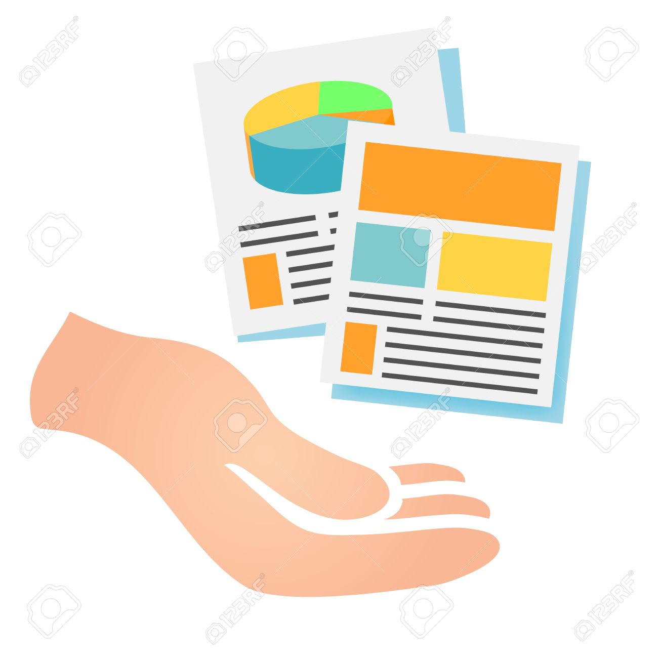 marketing company digital products icons with collateral and vector marketing company
