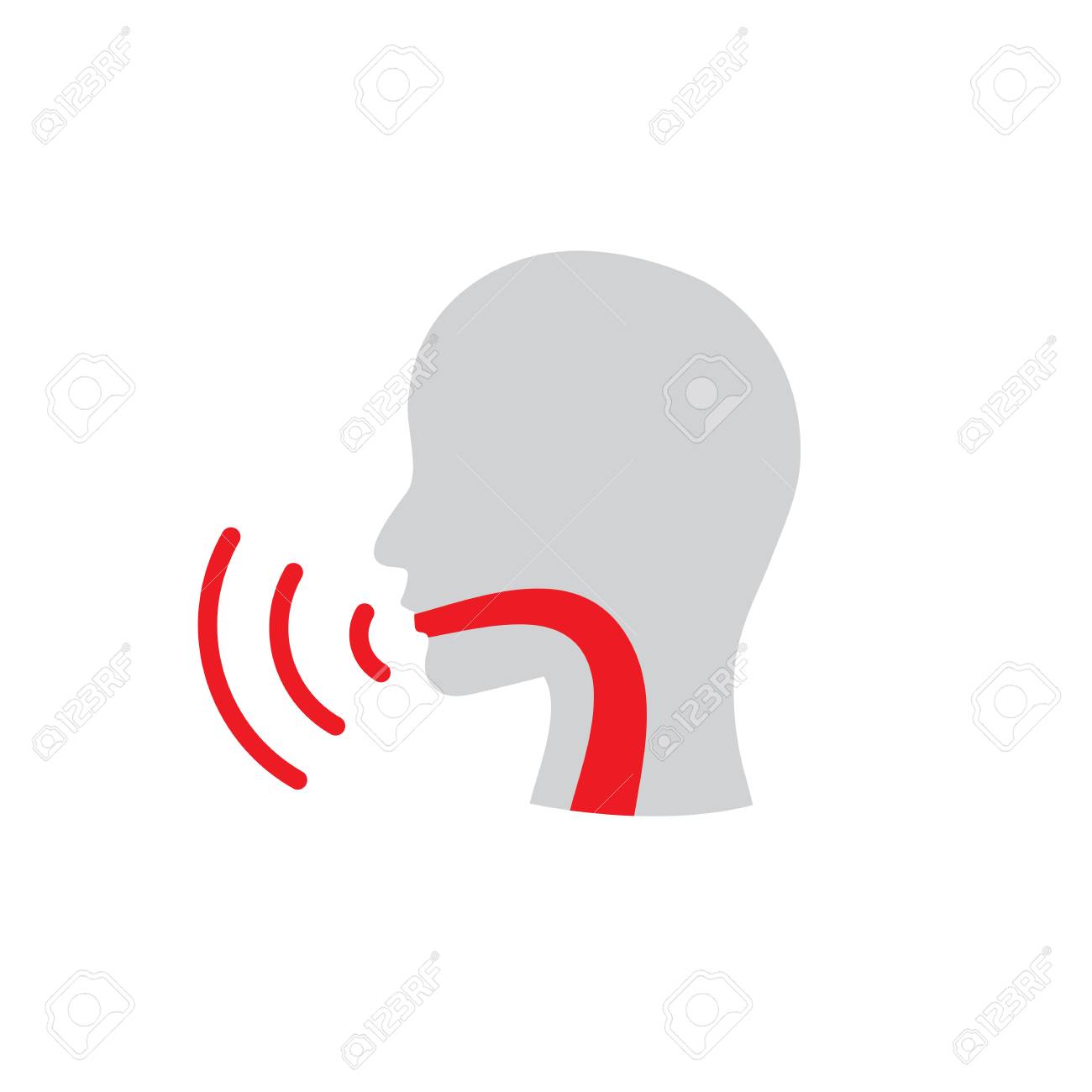 顔と声の和音で音を発する声 のイラスト素材 ベクタ Image