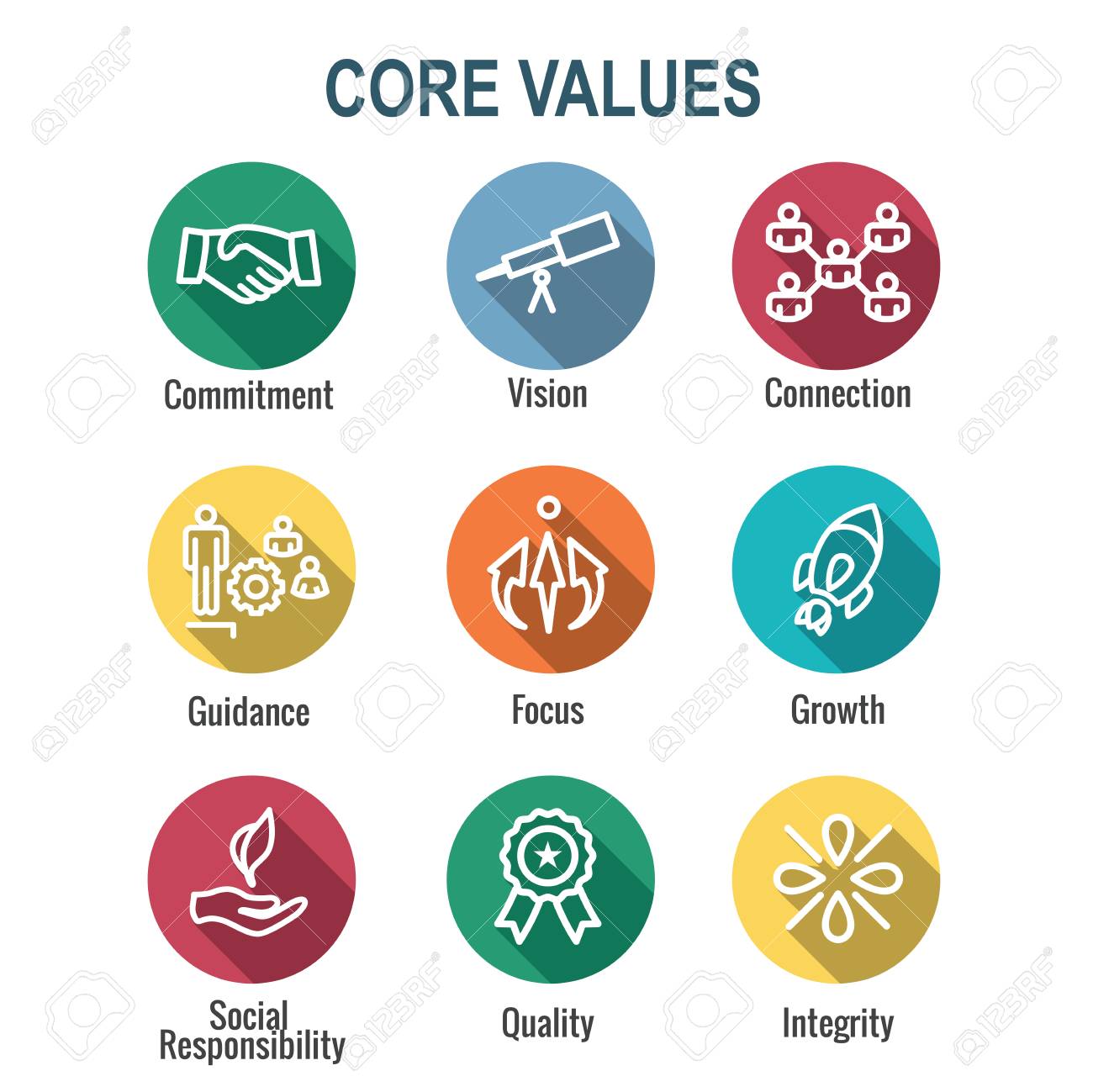 Core Values Outline or Line Icon Conveying Integrity & Purpose - 113541780 Core Values Outline or Line Icon Conveying Integrity & Purpose - 113541780