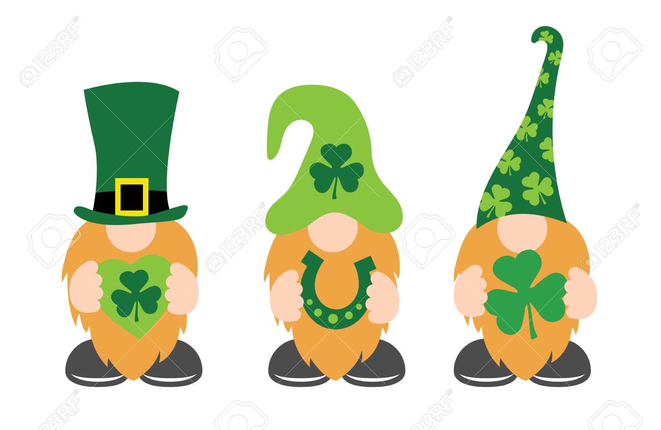 St Patricks Day Irish Gnomes Clover Stock Vector (Royalty, 58% OFF