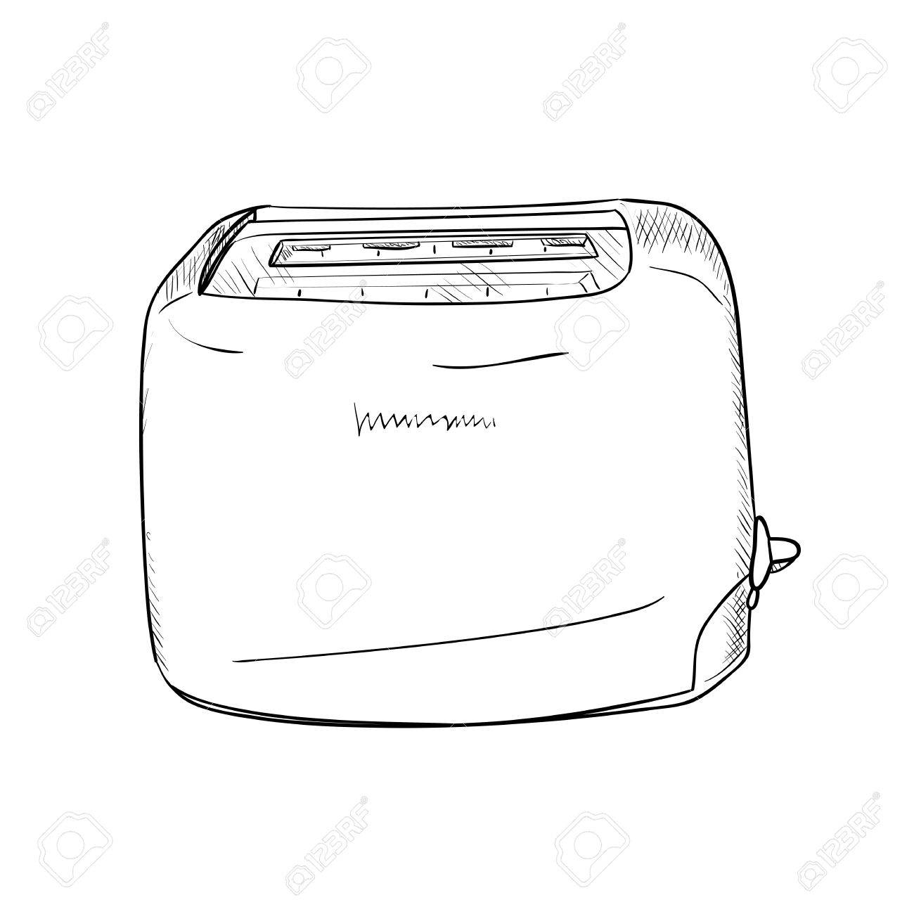 Vector Sketch Of Toaster Hand Draw Illustration Stock Vector Sketch Of Toaster Hand Draw Illustration Stock