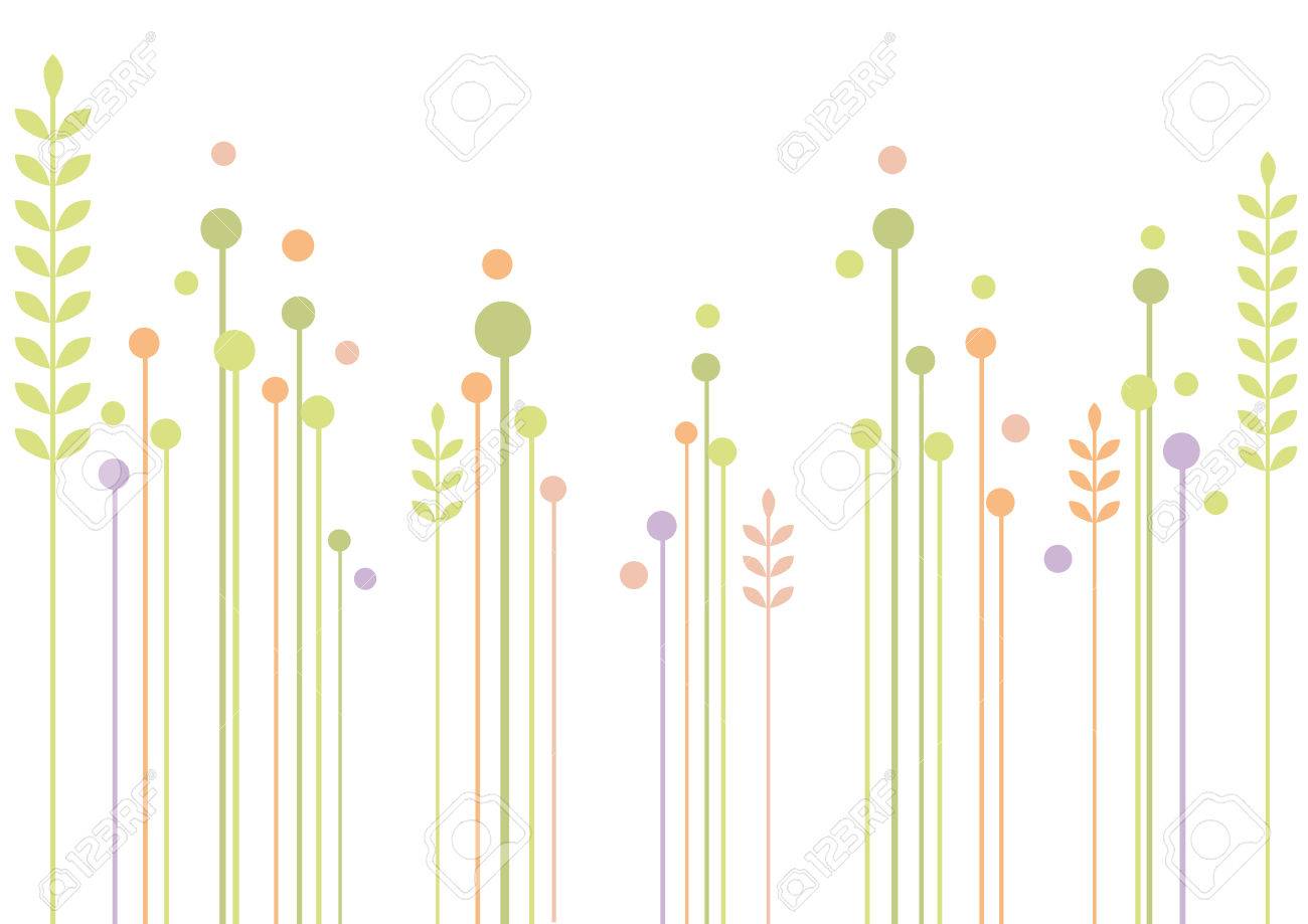 簡単な庭 現代の花の背景 のイラスト素材 ベクタ Image